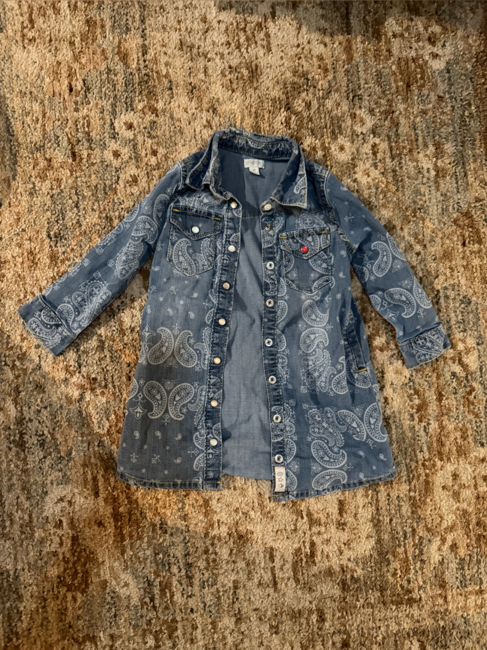 Gymboree Paisley Denim Jacket Size 2T